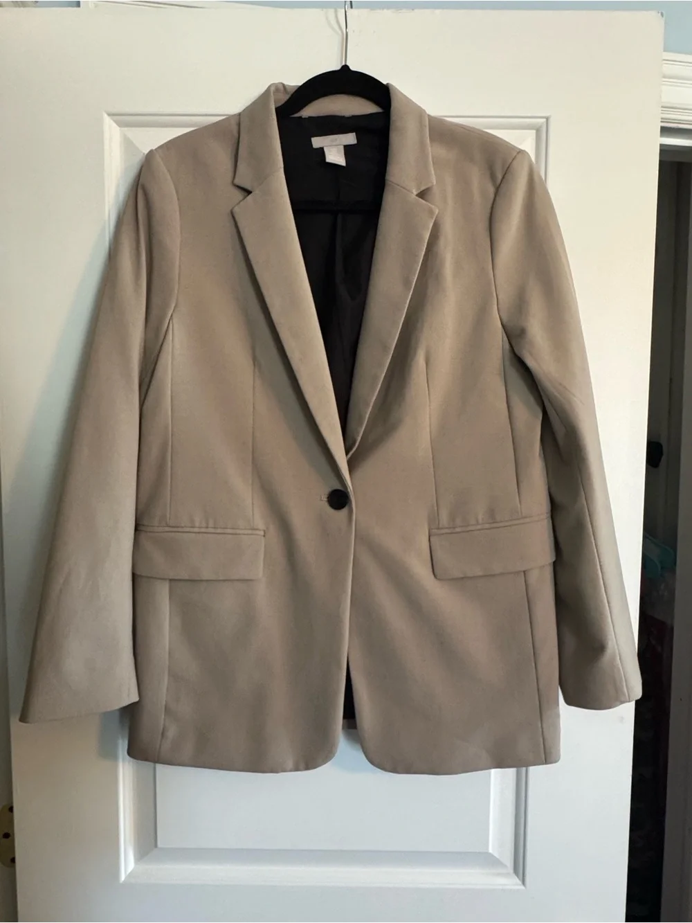 H&M Tailored Single-Button Blazer - Light Beige